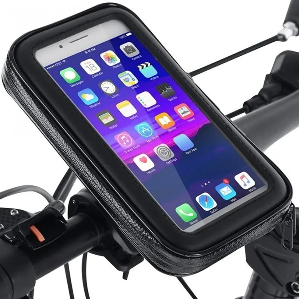 Wasserdichte Fahrrad-Lenkertasche mit Handyhalterung – 360° drehbar, passend für Smartphones bis 6,3 Zoll Wasserdichte Fahrrad-Lenkertasche mit Handyhalterung – 360° drehbar, passend für Smartphones bis 6,3 Zoll